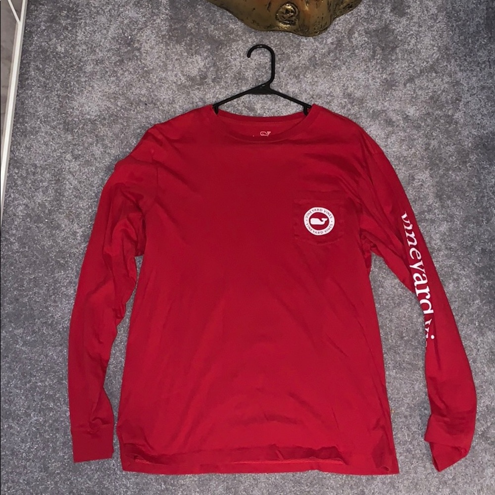 Brand new vineyard vines vibrant red long sleeve